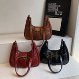 UAKISS  -   2024 Winter Belt Design Y2K Retro Design Small PU Leather Crossbody Bag Women Fashion Handbags New Trend Shoulder Bag