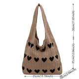 UAKISS  - Women's Knit Shoulder Bags Ladies Exquisite Large Capacity Elegant Handbags Female High Quality Versatile Shopping Travel Bags