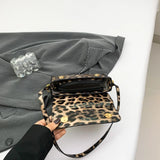 UAKISS  -  PU Leather Small Leopard Underarm Bags Lady Crossbody Shoulder Bag for Women 2024 Winter New Retro Trend Small Handbags