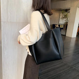 UAKISS  - Women's Bag Large Capacity Shoulder Bags High Quality PU Leather Handbags and Purse Female Retro Tote Bags