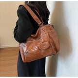 UAKISS  -  Casual Lage Capacity Women Shoulder Messenger Bag Commuting Portable Hand Travel Bag Simple Female Luggage Tote Bag