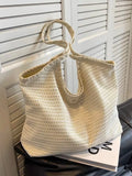 UAKISS  -  Summer large Capacity Woven Bag Female 2024New Versatile Ins Korean Version Lazy Wind Shoulder Bag