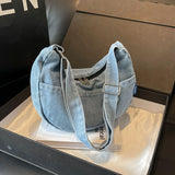 UAKISS  -  Denim Fashion Zipper Women's Crossbody Bags on Sale 2024 High Quality Trend Sewing Thread Shoulder Bag Bolsas Femininas