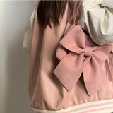 UAKISS  - Pink Elegant Womens Handbag Sweet Bow Korean Fashion Designer Luxury Shoulder Bag Exquisite Casual Cute Female Armpit Bag