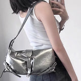 UAKISS  - 2024 Y2k Aesthetic Japanese Vintage Shoulder Bags All Match Casual Simple Crossbody Bag New Streetwear Trendy  Women's Handbags