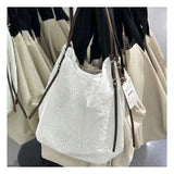 UAKISS  -  Lace Fairycore White Shoulder Bags Women Harajuku Large Capacity Casual Tote Bag Handbag Female Retro Y2k Bags Aesthetic