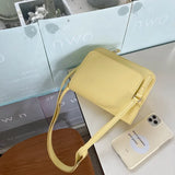 UAKISS  - Y2k Aesthetic Solid Sweet Casual Women's Handbags Trendy Fairy Simple All Match Shoulder Bags Elegant Office Lady Underarm Bag