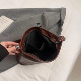 UAKISS  -  Small PU Leather Underarm Bags Lady Retro Hobo Shoulder Bag for Women 2024 Winter New Trends Y2K Crossbody Bag Handbags