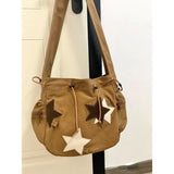 UAKISS  -   Harajuku Star Crossbody Bags Women 2024 Vintage High Street Casual Messenger Bag Ladies Large Capacity Canvas Bags Y2k