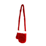 UAKISS  -  Women's Red Glove Shaped Shoulder Bag Plush Crossbody Bags Festive Handbag Christmas Ladies Fashion Bag