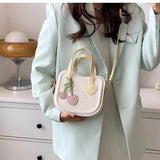 UAKISS  -  Winter Cute Shoulder Bag Teengae Girls Japanese Candy Color Kawaii PU Hand Bag Cartoon Print Sweet Crossbody Bag  Bolso Сумка