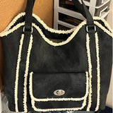 UAKISS  -  2024 Women All Match Fluffy High-capacity Shoulder Tote Bag Grunge Fashion Travel Handbags Streetwear Trendy Female Y2k Underarm