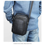 UAKISS  -  New Men's Cow Leather Crossbody Bag Man Shoulder Bag Casual Male Small Simple Bag For Men