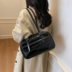 UAKISS  -  Small PU Leather White Underarm Bags Lady Shoulder Bag for Women 2025 Spring Designer Luxury Y2K Handbags and Purses