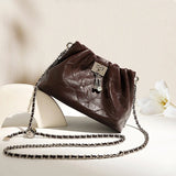 UAKISS  -  luxury cloud bag chain handbag genuine leather tote bag women vintage brand soft cowhide leather small shoulder bag fashion