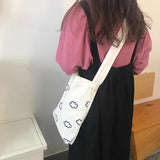 UAKISS  -  Simple Kawaii Sweet Cloud Women's Handbags Fashion Preppy Students Korean Tote Bag Canvas All Match Vintage Y2k Shoulder Bags