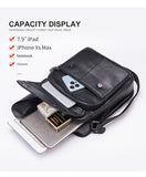 UAKISS  -  New Men's Leather Shoulder Bag Man Crossbody Bag Casual Male Lichee Pattern Bag For Men