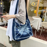 UAKISS  - Trendy Cool Female Crossbody Bags For Women Summer New Denim Fashion Shoulder Bag Large Capacity School Messenger Travel Bag