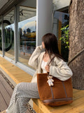 UAKISS  -  New Winter Women's Handbag Melade Color Soft Lamb's Wool Single Shoulder Tote Bag