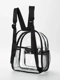 UAKISS  -  New Fashion Transparent PVC Backpack Women Travel Knapsack Student School Bags Small Handbags Female Casual Mini Rucksack