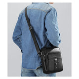 UAKISS  -  New Men's Cow Leather Crossbody Bag Man Shoulder Bag Casual Male Small Simple Bag For Men