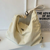 UAKISS  -  Canvas bag schoolgirl New college students class work commute large capacity lazy one-shoulder crossbody bag