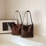 UAKISS  -  Small Leopard NUBUCK Underarm Bags Lady Shoulder Bag for Women 2024 Winter New Trend Vintage Y2K Fashion Handbags