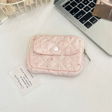 UAKISS  -  1 Piece Cute Cartoon Kpop Photocard Bag Sweet Floral Animal Student Coin Purse Portable ID Bank Business Card Wallet Storage Bag