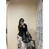 UAKISS  -  Women Retro Leopard Handbags High-capacity Subculture Gothic Big Grunge Shoulder Bags Design Luxury Motor Handbag High Quality