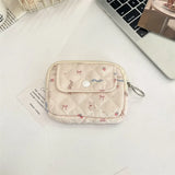 UAKISS  -  1 Piece Cute Cartoon Kpop Photocard Bag Sweet Floral Animal Student Coin Purse Portable ID Bank Business Card Wallet Storage Bag