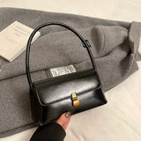 UAKISS  -  Small PU Leather Underarm Bags Lady Shoulder Bag for Women 2024 Winter New Fashion Y2K Tote Bags Handbags and Purses