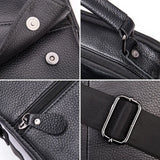 UAKISS  -  New Men's Leather Shoulder Bag Man Crossbody Bag Casual Male Lichee Pattern Bag For Men