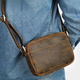 UAKISS  -  New Men's Cow Leather Shoulder Bag Sports Casual Male Crossbody Bag