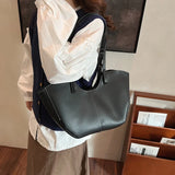 UAKISS  -  Big PU Leather Solid Color Underarm Bags for Women 2024 Y2K Ladies Shoulder Bag Females Handbags and Purses Tote Bag