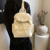 UAKISS  -  Zipper Pu Interior Compartment Backpacks Soft Fashion 2024 Hot Sale Simplicity Bags for Women Softback New Solid Color