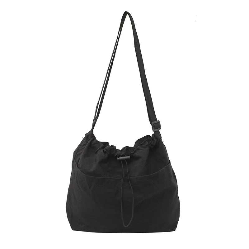 Uakiss Leisure Woman Tote Bag New Fashionable Canvas Bucket Shoulder Bag Large Capacity Student Commuting Crossbody Bag