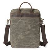 UAKISS  -  New Casual Men's Canvas With Leather Top-handle shoulder bag large capacity male crossbody bag for men Fashion