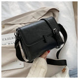 UAKISS  -  Women Small Bag Young Lady Shoulder Bags Large Capacity Solid Pu Retro Korean Fashion Female Packs Cross Body Bag