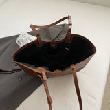 UAKISS  -  Big PU Leather Solid Color Underarm Bags for Women 2024 Y2K Ladies Shoulder Bag Females Handbags and Purses Tote Bag