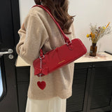 UAKISS  -  Small PU Leather Shoulder Bags Lady Underarm Bag for Women 2024 Winter New Trend Y2K Fashion Handbags and Purses