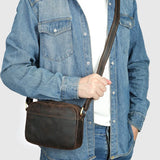 UAKISS  -  New Men's Cow Leather Shoulder Bag Sports Casual Male Crossbody Bag