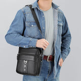 UAKISS  -  New Men's Cow Leather Crossbody Bag Man Shoulder Bag Casual Male Small Simple Bag For Men