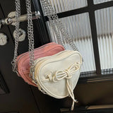 UAKISS  -  Sweet Heart Bow Chain Pu Fashion Women Shoulderbag  All Match Itabag Designer Commuting Bag