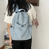 UAKISS  -  High-capacity Students Casual All Match Schoolbags Y2k Aesthetic Trendy Grunge Rucksacks Korean Simple Fashion Preppy Backpacks