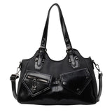 UAKISS  -  2025 New Fashion Designer Luxury Tote Bag For Women Casual Lage Capacity Female Shoulder Bag PU Leather Ladies Handbags