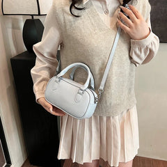 UAKISS  -  Small PU Leather White Crossbody Bags for Women 2025 Y2K Ladies Shoulder Bag Females Designer Retro Handbags and Purses