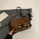 UAKISS  -  PU Leather Solid Color Crossbody Bags for Women 2024 Y2K Ladies Shoulder Bag Females Handbags and Purses Tote Bag