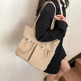 UAKISS  -  Vintage Women Tote Bags Casual New Designer Solid Large Capacity Shoulder Bolso Mujer All Match Daily Commute Bag Female