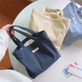 UAKISS  -  Women Corduroy Hand Bags Lunchbag Fabric Handbags Casual Small Tote Bag Cute Shopping Bag for Ladies