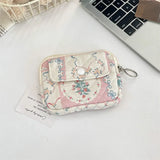 UAKISS  -  1 Piece Cute Cartoon Kpop Photocard Bag Sweet Floral Animal Student Coin Purse Portable ID Bank Business Card Wallet Storage Bag